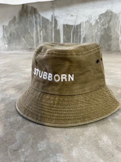 WASHED KHAKI BUCKET HAT